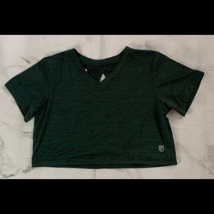Dark Green Born Primitive Cropped Tee
